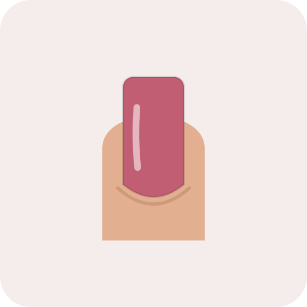 Desenho de unha com esmalte rosé